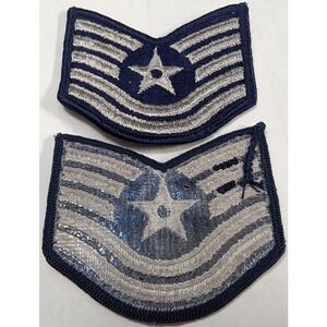2 New US Military Air Force USAF Tech Technical Sergeant Rank Patches E6 Small